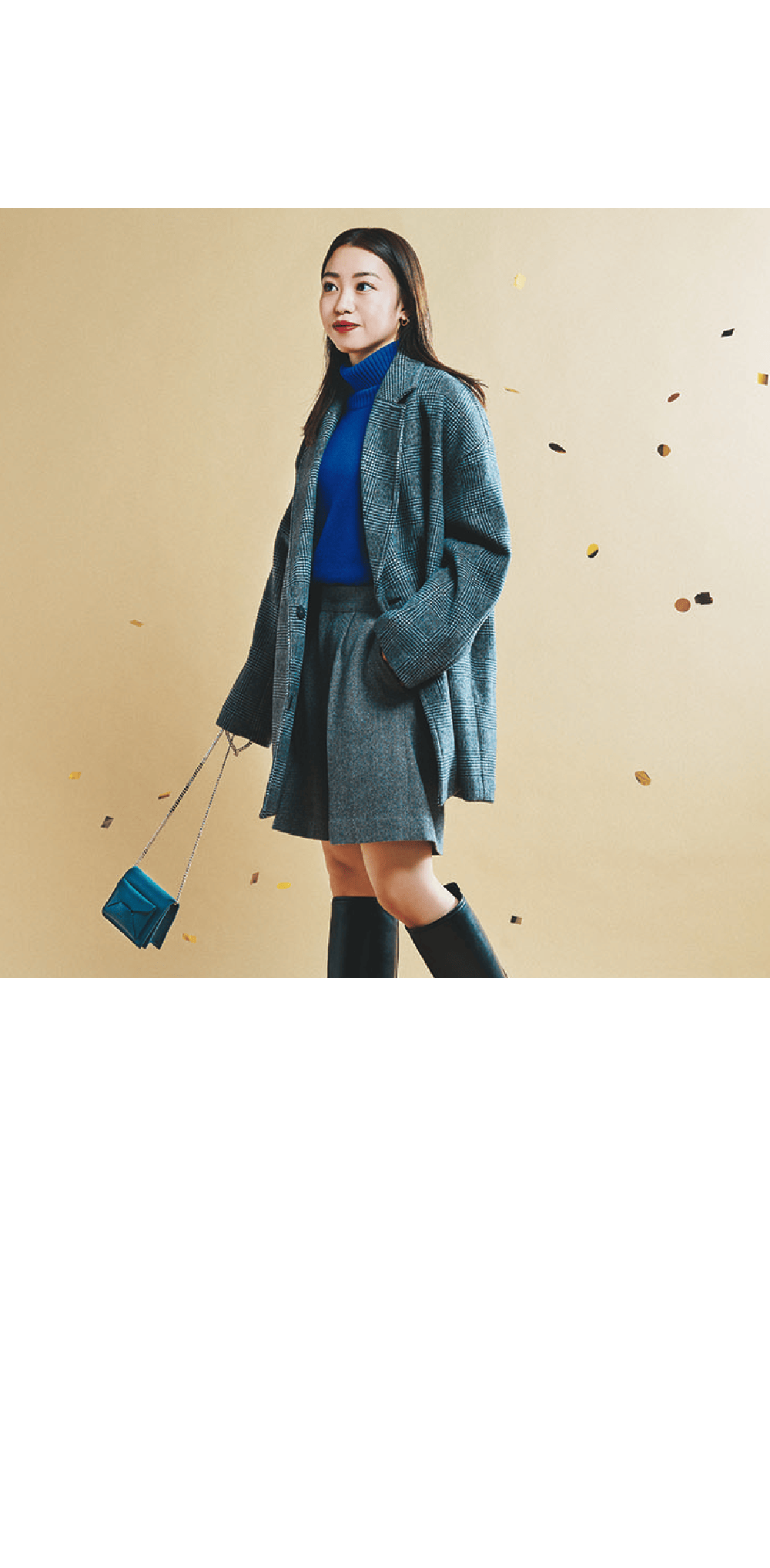JOURNAL STANDARD（レディス） / 8F ①スーパー140ビーバーテーラーコート 35,200円②カシミヤ タートルネックプルオーバー 18,700円 ①高品質のスーパー140ウール100％を使用し、手触りが非常に柔らかく、上品な光沢のある滑らかな素材を使用しています。見た目にも高級感があり、とても軽くて暖かく、ゆったりとしたサイズ感で楽な着心地です。②カシミヤ素材でふんわりと柔らかく肌触り滑らかなニット。タートルネックはあえてクシュっとさせてカジュアルに着てもOK。前後差のある着丈でシンプルなデザインなので合わせるボトムを選ばず幅広いスタイリングが楽しめます。