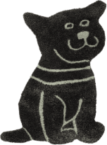 黒い犬のタフティング