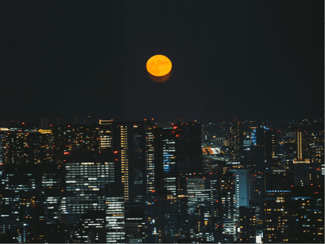 SHIBUYA MOON RISE 都心の月の出観賞