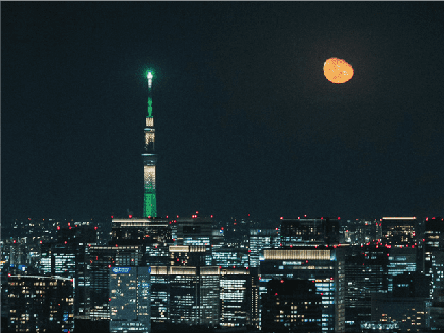 SHIBUYA MOON RISE 都心の月の出観賞